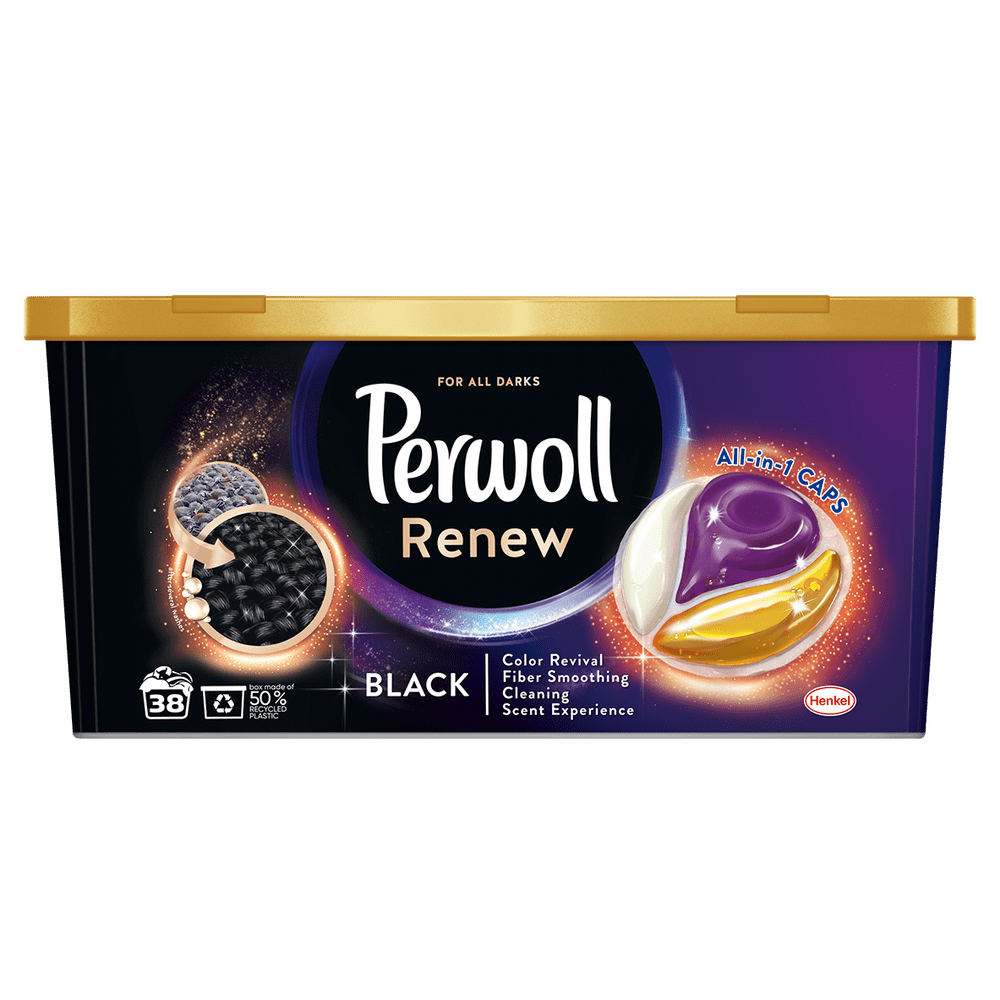 Levně Perwoll Renew & Care Caps Black, 38 praní
