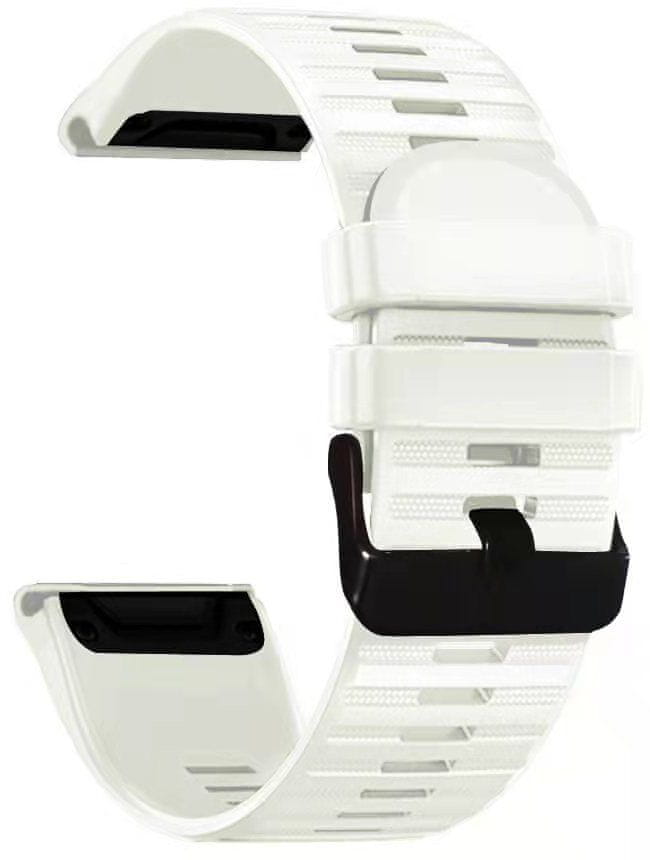 RhinoTech řemínek pro Garmin QuickFit sportovní silikonový 22mm, RTSS-031-WH, bílý