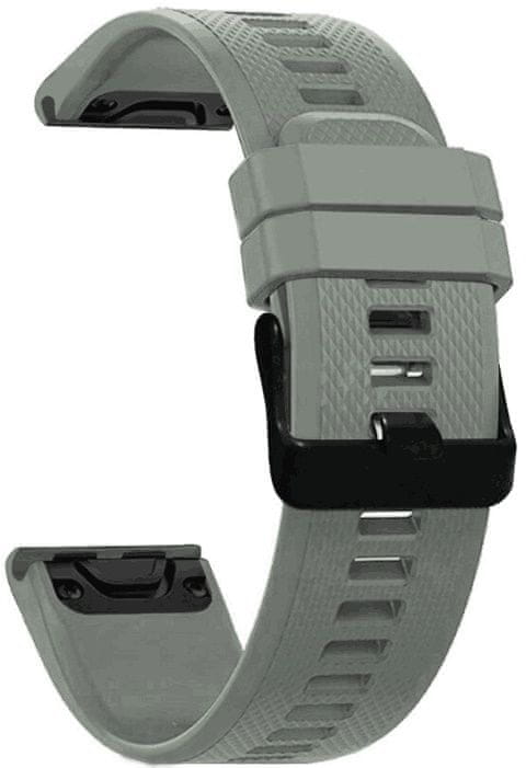 RhinoTech řemínek pro Garmin QuickFit sportovní silikonový 22mm, RTSS-033-GY, šedý