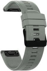 RhinoTech řemínek pro Garmin QuickFit sportovní silikonový 26mm, RTSS-038-GY, šedý