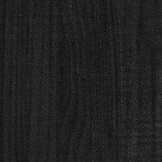 Vidaxl Zahradní truhlík černý 200 x 31 x 31 cm masivní borovice
