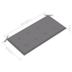 Vidaxl Polstr na zahradní lavici šedý 100 x 50 x 4 cm