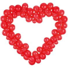 PartyDeco Love party – Srdce červené s rámem 160 cm