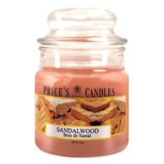 Price's Candles Svíčka ve skleněné dóze Price´s Candles, Santalové dřevo, 100 g