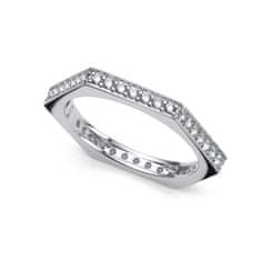 Oliver Weber Nadčasový stříbrný prsten s kubickými zirkony Edge 63266 (Obvod 52 mm)