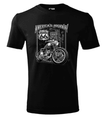 BrinX.cz  America´s Higway ROUTE 66 - nové motorkářské tričko, L
