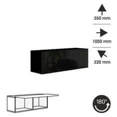 Nejlevnější nábytek Závěsná skříňka ANTOFALLA typ 6, černá/černý lesk