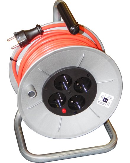 Munos Prodlužovací kabel na bubnu 40m / 3x1,5mm2 230V výstražná červená izolace