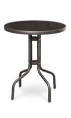 Garden King Balkonový stolek kovový se skleněnou deskou průměr 60 cm, samostatně
