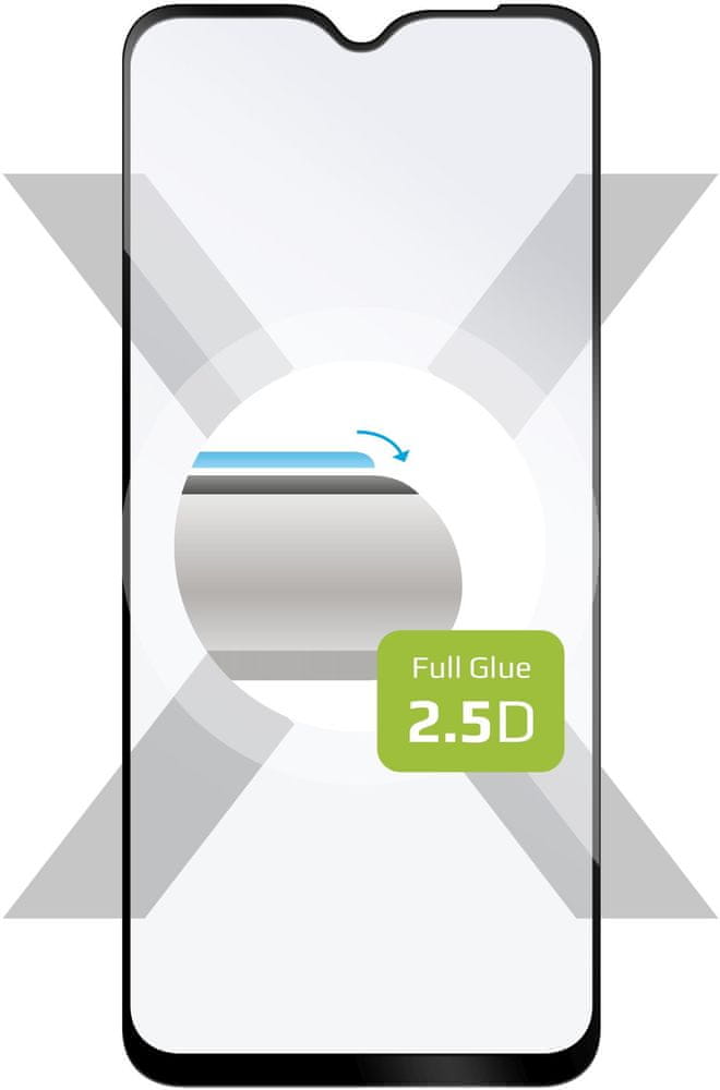 FIXED ochranné tvrzené sklo Full-Cover pro Samsung Galaxy A23, lepení přes celý displej, FIXGFA-934-BK, čiré/černé - rozbaleno