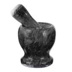 ZILNER Hmoždíř mramorový kamenný 10 x 11cm B1507 - ČERNÁ