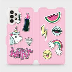 Mobiwear Flip pouzdro na mobil Samsung Galaxy A13 - M129S Růžové WHAT