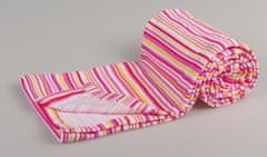 Kaarsgaren Bavlněná letní deka růžové proužky