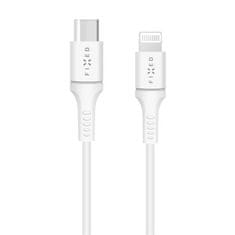 FIXED Lightning kabel USB-C/ Lightning, PD, MFI, 18W, 2m - bílý