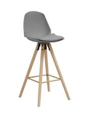 Fernity Barová židle Oslo šedé dřevo