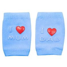 NEW BABY Dětské nákoleníky s ABS I Love Mum and Dad modré