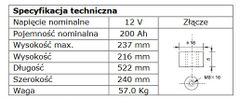 sapro FVE gelový akumulágor AZO Digital AP12-200 VRLA AGM 12V / 200Ah