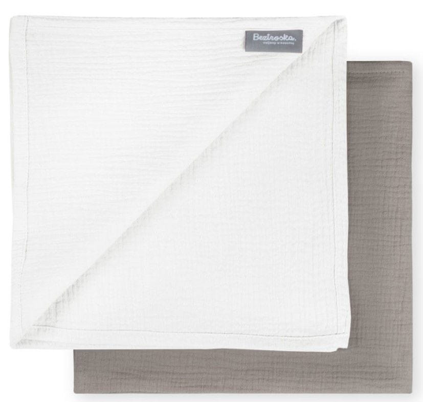 BEZTROSKA mušelínová plena 70 x 70 cm / set 2ks, BEIGE