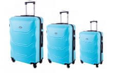 RGL Cestovní kufry R720,skořepinové,3 kusy-m,l,xl, tyrkysový
