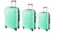 RGL Cestovní kufry R720,skořepinové,3 kusy-m,l,xl, světle zelený