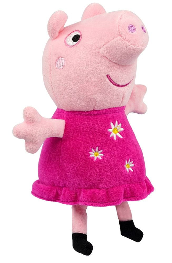 TM Toys Peppa Pig ECO plyšová Peppa 20cm kytičkové šaty