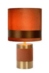 LUCIDE  Stolní lampa Frizie Brown, průměr 18cm