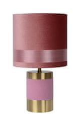 LUCIDE  Stolní lampa Frizie Pink, průměr 18cm