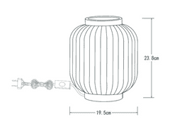 LUCIDE  Stolní lampa Gossa, průměr 19,5cm