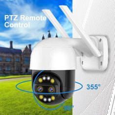 KAMERAK.cz P2P smart PTZ otočná IP kamera XM-401 8MPx (2x4MPx) 8x optický zoom s duálním objektivem