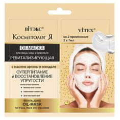 Vitex-belita KOSMETOLOGIE - Revitalizační Olejová Maska na Tvář, Krk a Dekolt s arganovým a mandlového oleje (2x7ml)