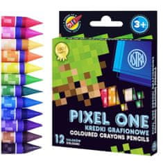 Astra Dětské grafitové barvičky bez dřeva MINECRAFT Pixel One, sada 12ks, 316121007