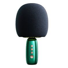 Greatstore Bezdrátový karaoke mikrofon s reproduktorem Bluetooth 5.0 zelený