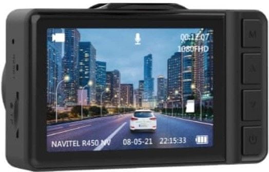  autokamera navitel r450 nv ips displej snímač s nočným videním 4vrstvové sklo šošovky usb rozhranie full hd rozlíšenie videa 