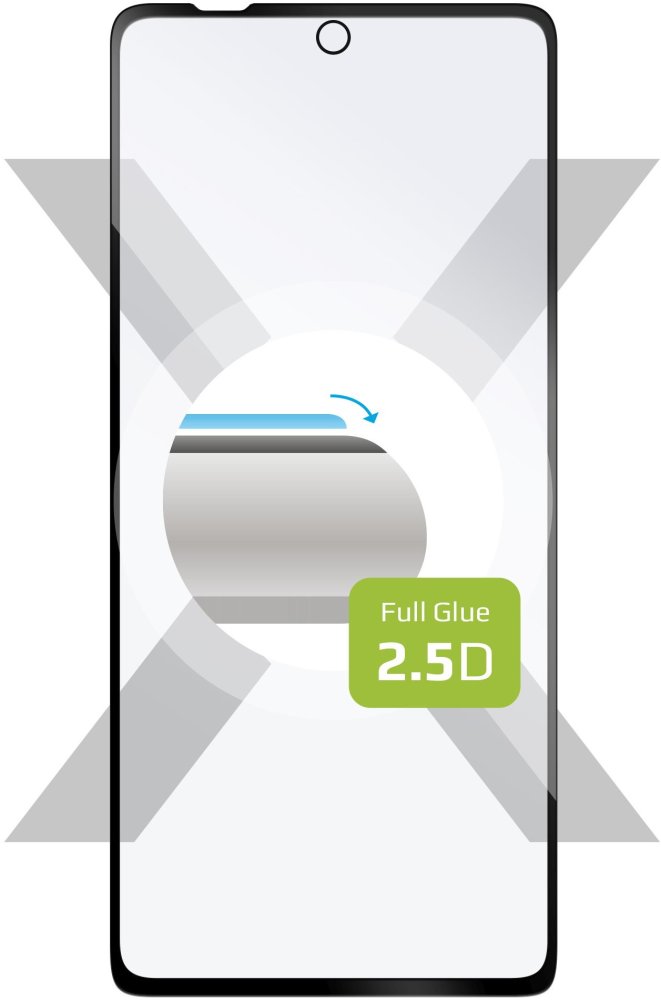 FIXED ochranné tvrzené sklo Full-Cover pro Motorola Edge 30 Pro 5G, lepení přes celý displej, FIXGFA-943-BK, čiré/černé