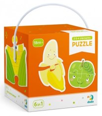 Dodo Toys Puzzle Ovoce a zelenina 6v1 (2,3,4 dílky)