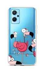 TopQ Kryt Realme 9i silikon Cartoon Flamingos 73046
