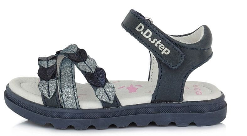 D-D-step dívčí sandály JAC63-485A tmavě modrá 37