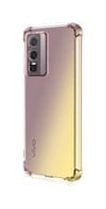TopQ Kryt Vivo Y76 5G silikon Shock duhový purpurovo-žlutý 72251
