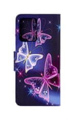 TopQ Pouzdro Realme 9 Pro knížkové Modré s motýlky 71443