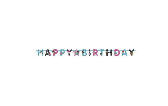 Párty girlanda narozeniny - Happy birthday - LOL SURPRISE - 182 cm