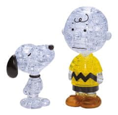 HCM Kinzel 3D Crystal puzzle Snoopy a Charlie Brown 77 dílků