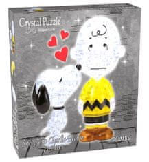 HCM Kinzel 3D Crystal puzzle Snoopy a Charlie Brown 77 dílků