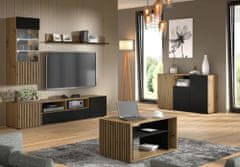 Homlando TV stolek AURIS 200 cm řemeslný dub / černá mat