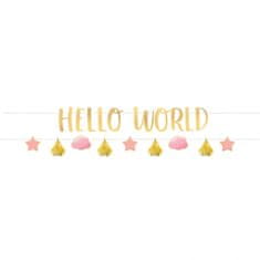 Amscan Baby shower - Hello Baby Neutra Banner Hello World 2 ks
