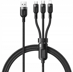 Mcdodo Sada kabelů pro telefon Mcdodo USB - USB typ C / microUSB / Lightning 1,2 m CA-0930