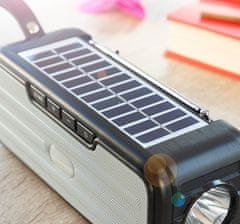 InnovaGoods Bezdrátový reproduktor se solárním nabíjením a svítilnou LED Sunker