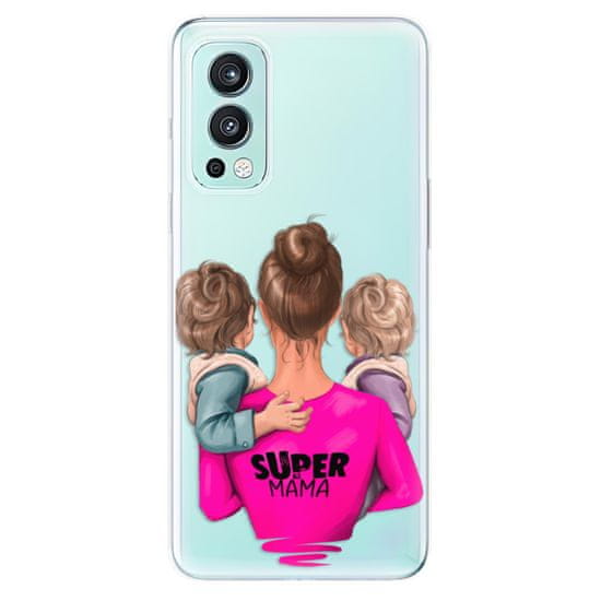 iSaprio Silikonové pouzdro - Super Mama - Two Boys pro OnePlus Nord 2 5G