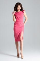Lenitif Dámské midi šaty Nenneke L034 růžová S