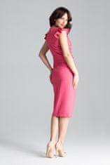 Lenitif Dámské midi šaty Nenneke L034 růžová S
