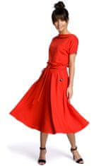 BeWear Dámské midi šaty Evap B067 červená S